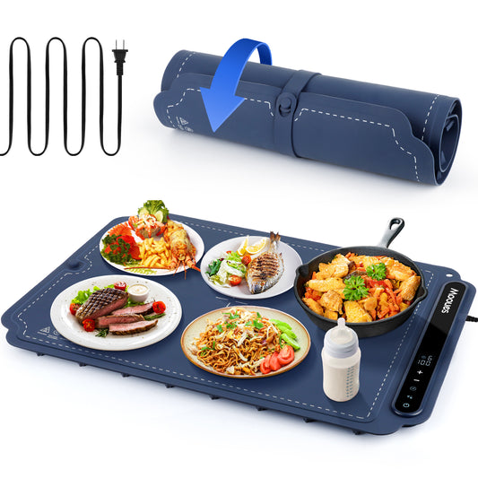 Electric Warming Tray, Portable Silicone Food Warming Mat