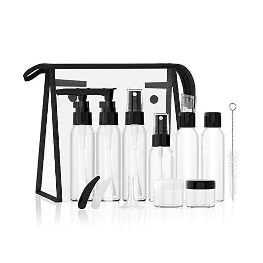 Morfone Travel Bottles Kits -TSA Approved Travelling Size Containers for Toiletries Leak Proof Refillable Liquid Travel Essentials with Toiletry Bag for Cosmetic Shampoo Conditioner Lotion