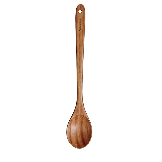 Natural Teak Wooden Kitchen Utensil - Comfort Grip Cooking Spoons-serving spoon