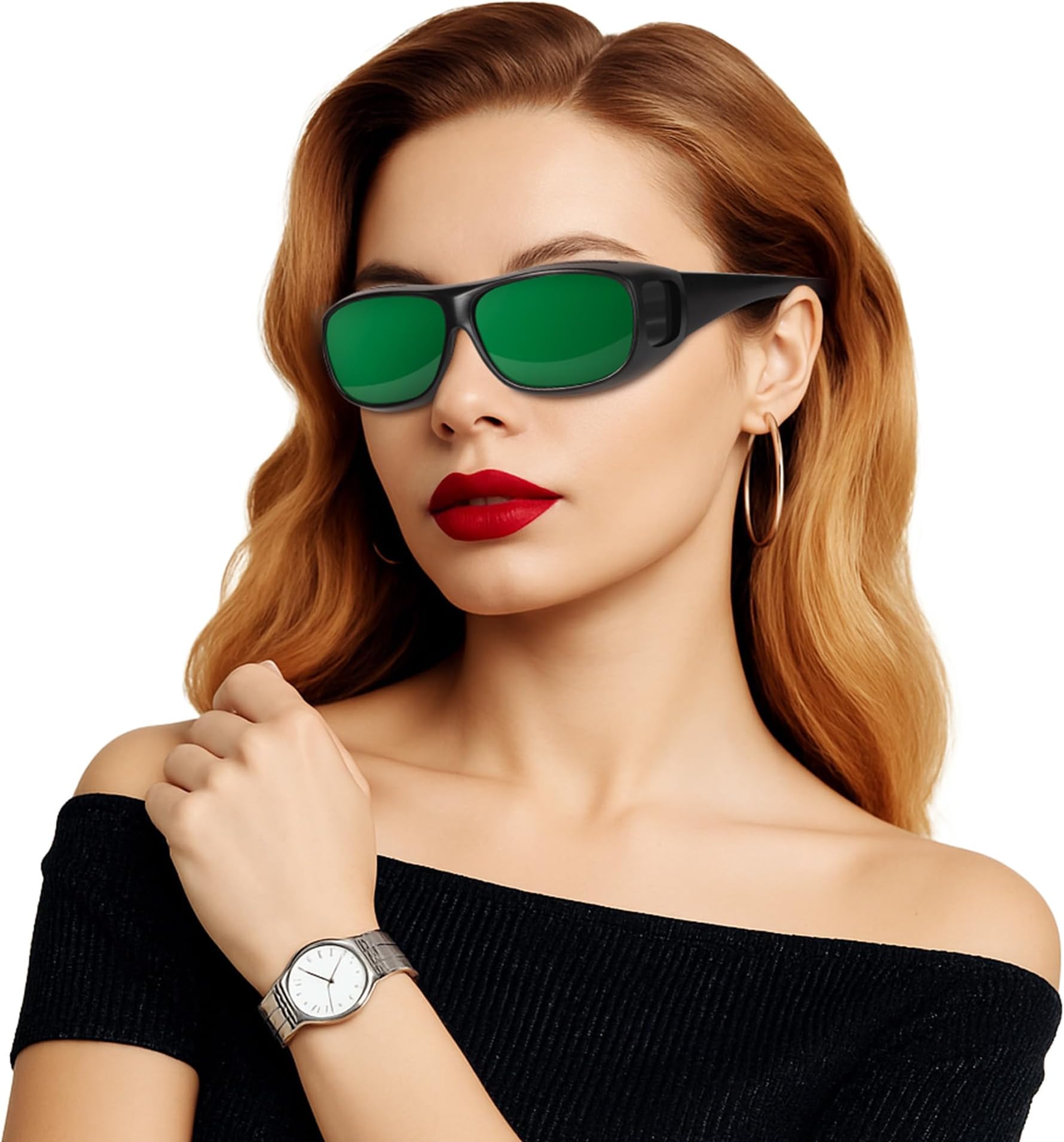 BEICHEN Red Light Therapy Glasses — Black