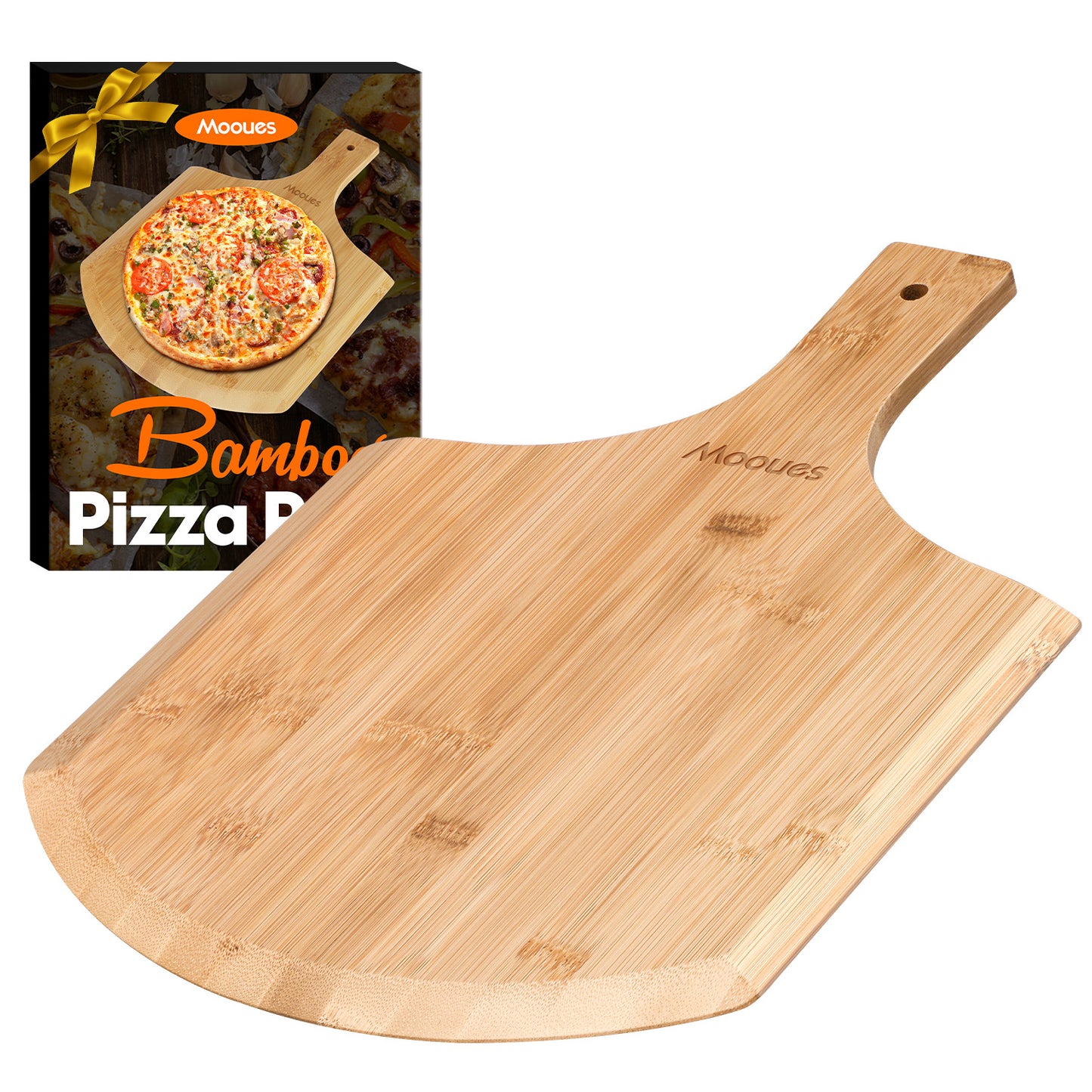 12 Inch Natural Bamboo Pizza Peel