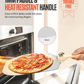 12" x 14" Aluminum Pizza Peel with Foldable Handle & Rocker Cutter