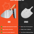 12" x 14" Aluminum Pizza Peel with Foldable Handle & Rocker Cutter