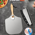 14" x 16" Foldable Aluminum Pizza Peel Set with Rocker Cutter