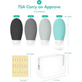 Silicone Travel Bottles 4 Pack Leak Proof