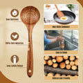 7-Piece Natural Teak Wooden Cooking Spoons