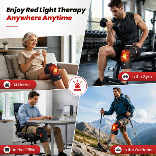 Knee Massager with Heat and Red Light Therapy and Vibration