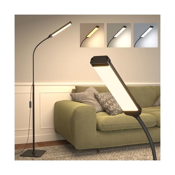 Aisutha LED Floor Lamp, Reading Lamps Adjustable Stepless Colors & Brightness Standing Lamp, Nail Tech Lamp, Lash Light for Eyelash