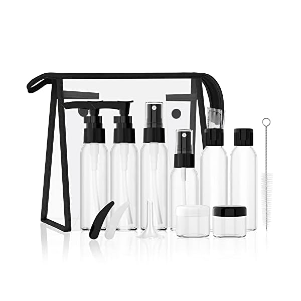 Morfone Travel Bottles Kits -TSA Approved Travelling Size Containers for Toiletries Leak Proof Refillable Liquid Travel Essentials with Toiletry Bag for Cosmetic Shampoo Conditioner Lotion