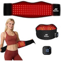 Cordless Red Light Therapy Belt for Body with Heat Vibration 660nm & 850nm | Portable 3-in-1 Near Infrared Heating Pad with Massager & Timer for Back Pain Waist Belly Shoulder Wellness & Relaxation