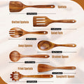 7-Piece Natural Teak Wooden Cooking Spoons