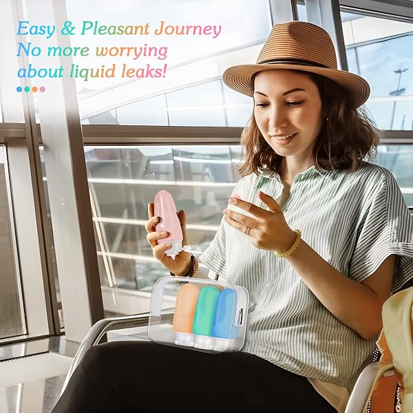 Travel Bottles 4Pack Leak Proof Silicone