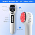 Morfone Handheld Red Light Therapy Device ，Wireless Wand for Pain Relief | Dual-wavelength 660nm & 808nm | Cordless design | Includes safety glasses | For knee, wrist, pets | Home & travel use | White