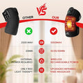 Morfone Red Light Therapy Device for Knee | 3 Vibration Modes and 4 Heating Levels,5000mAh Wireless Rechargeable, 660nm and 850nm Infrared Red Light Therapy for Knee