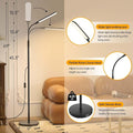 LED Floor Lamp, 18W Super Bright Floor Lamp for Living Room, Adjustable Stepless Colors & Brightness Standing Lamp, Eye Caring Reading Light with Remote | Adjustable Stepless Colors & Brightness Standing Lamp, Eye Caring Reading Light with Remote for Bedroom Office