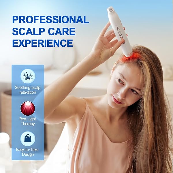 Morfone New Upgraded 3-in-1 Hair Oil Applicator, Red Light Therapy with Nano Mist Sprayer, Electric Scalp Massager Hair Growth,4 Customizable Massage Modes for Men & Women Homeuse