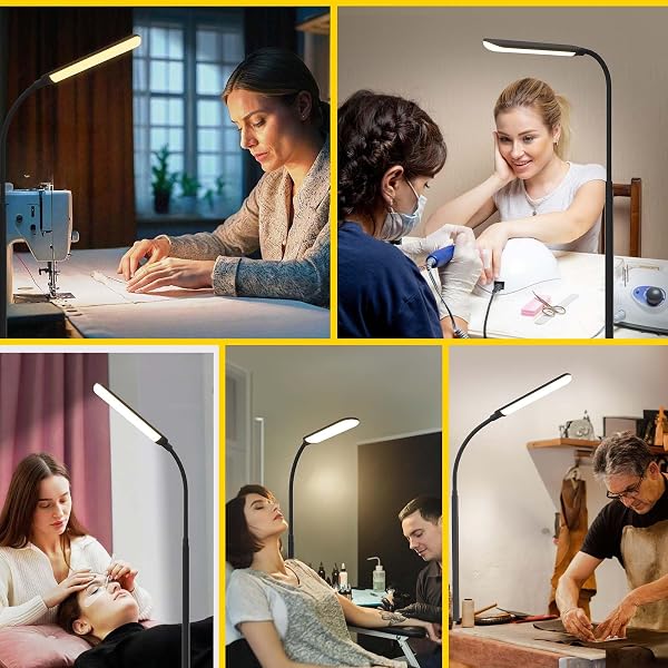 LED Floor Lamp, 18W Super Bright Floor Lamp for Living Room, Adjustable Stepless Colors & Brightness Standing Lamp, Eye Caring Reading Light with Remote | Adjustable Stepless Colors & Brightness Standing Lamp, Eye Caring Reading Light with Remote for Bedroom Office