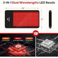 Morfone Cordless Red Light Pad, 30" x 14" Large Size Portable Infrared Light Belt for Body