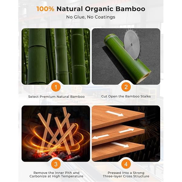 Bamboo Cutting Board for Kitchen, Knife-Friendly Wooden Cutting Boards Set 3-Piece with Juice Groove, Durable Chopping Boards for Meat, Vegetables, Fruits, Cheese – Multi-Purpose, Kitchen Gifts