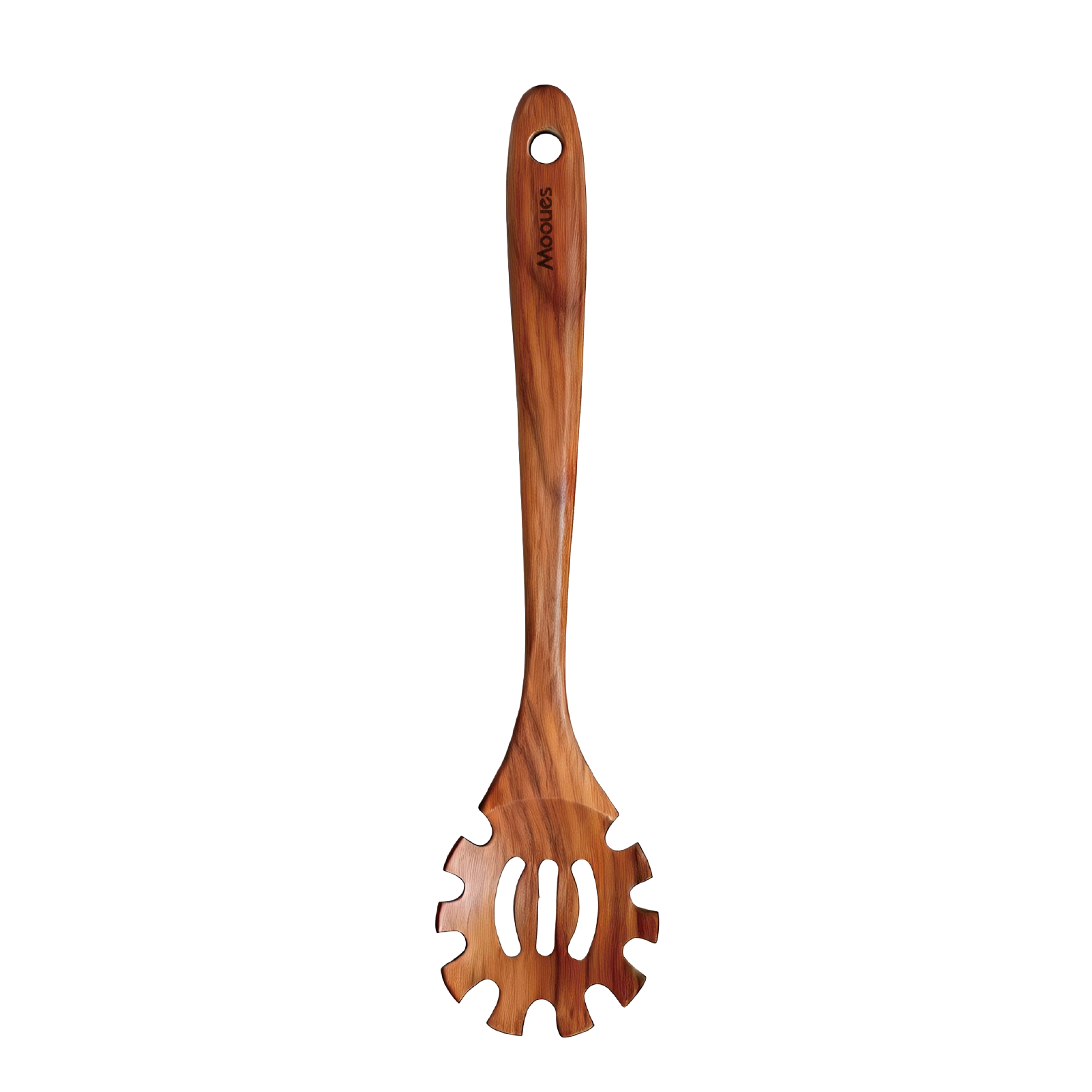 Natural Teak Wooden Kitchen Utensil - Comfort Grip Cooking Spoons-Noodle spoon