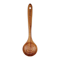 Natural Teak Wooden Kitchen Utensil - Comfort Grip Cooking Spoons-slotted spoon