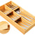 Bamboo Silverware Drawer Organizer-Removable Dividers