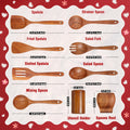 9-Piece Teak Wooden Utensils Set with Spoon Rest – Mother’s Day Limited Edition