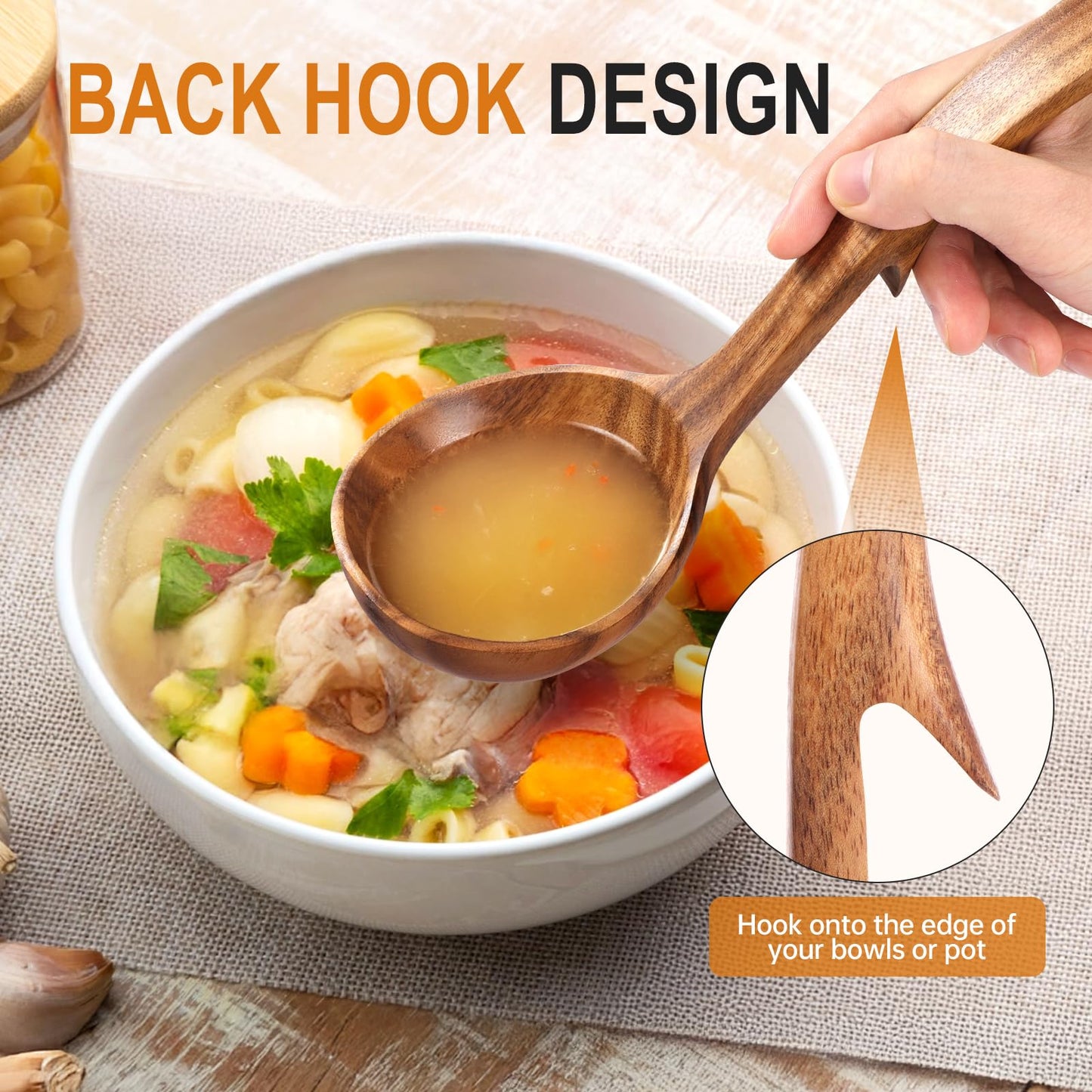Wooden Utensil Set – 3-Piece Teak Wood Cooking Tools