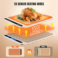 Portable Silicone Food Warming Mat – 7 Temp Levels & Timer