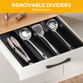 Bamboo Expandable Silverware Drawer Organizer Tray