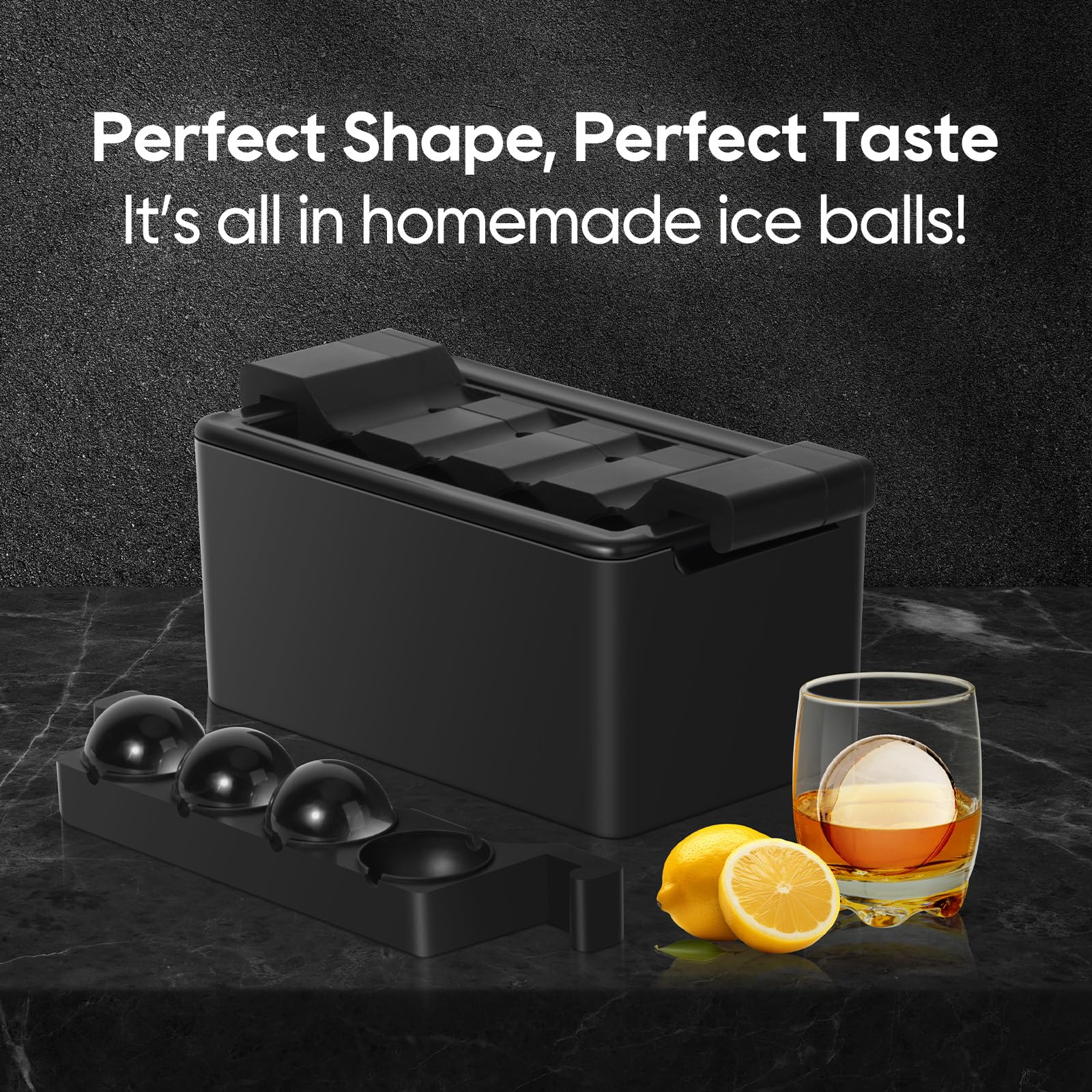 8-Pack Ice Ball Maker – 2 Inch Round Silicone Molds