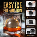 Clear Ice Ball Maker – 2.4″ Round Mold for Whiskey
