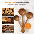3-Piece Wooden Soup Ladle Set