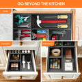 Bamboo Silverware Drawer Organizer-Removable Dividers
