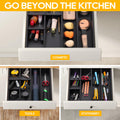 Bamboo Expandable Silverware Drawer Organizer Tray
