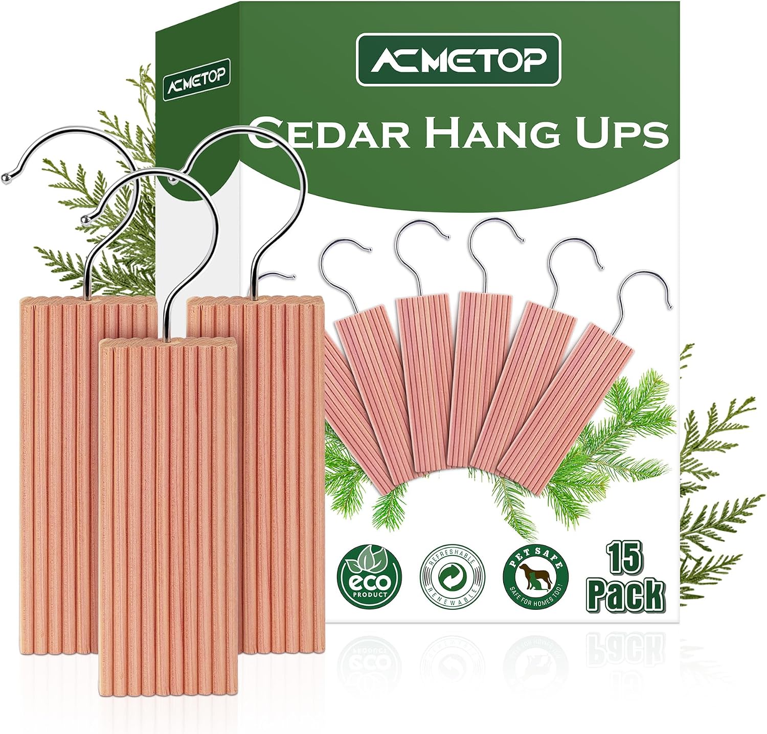 ACMETOP Cedar Closet Blocks — 15-piece set