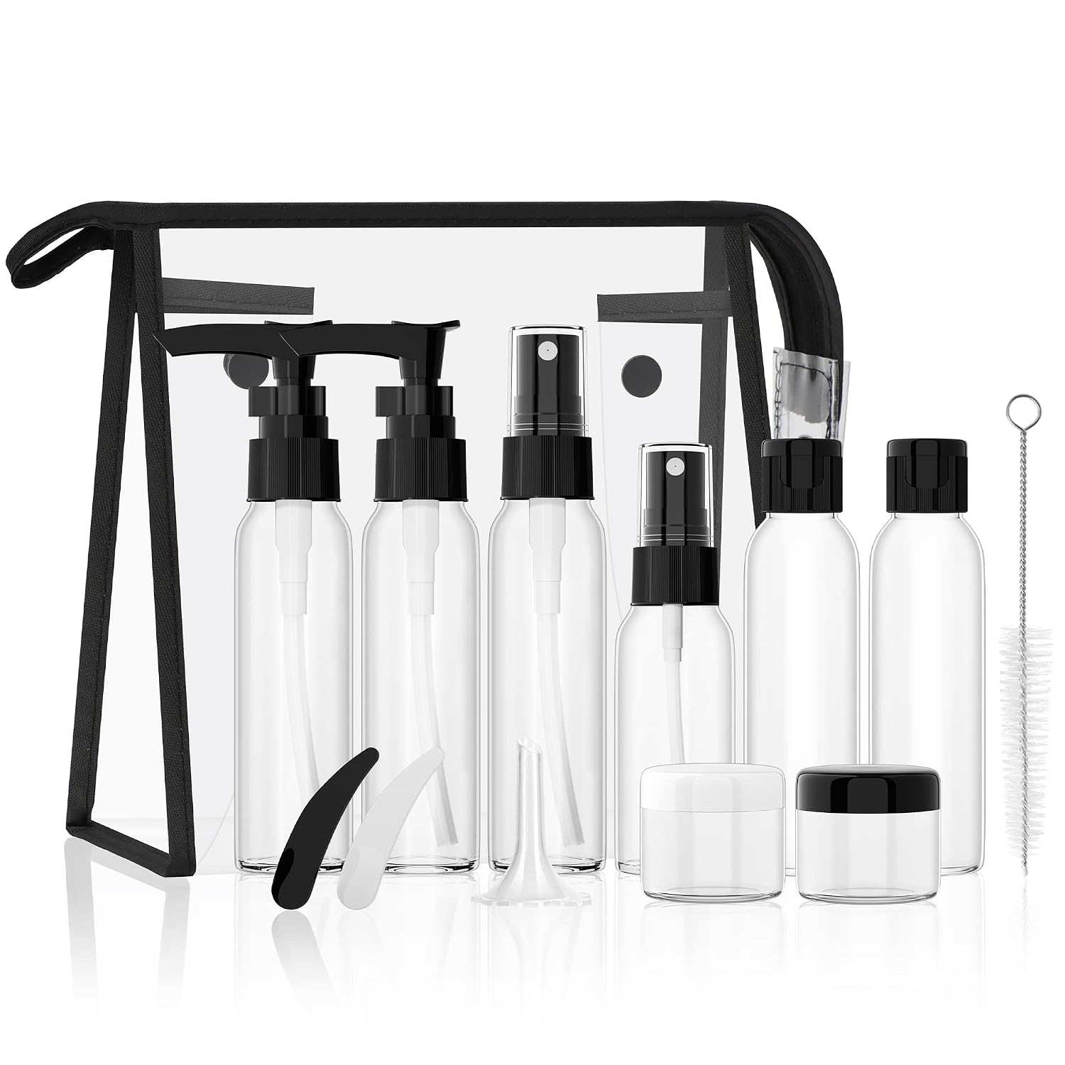 Morfone Travel Toiletry Bottle Kit — Refillable containers & bag